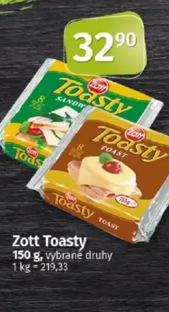 COOP TIP Zott Toasty nabídka