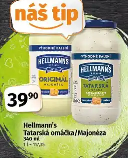 COOP TIP Hellmann's Tatarská omáčka/Majonéza nabídka