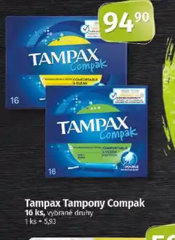COOP TIP Tampax Tampony Compak nabídka