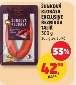 Penny Market Šunková klobása exclusive řezníkův talíř nabídka