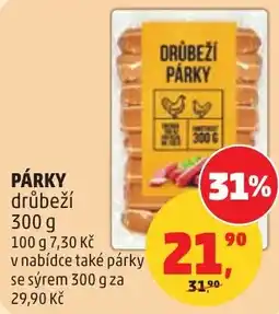 Penny Market Párky drůbeží nabídka