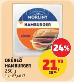 Penny Market Drůbeží hamburger nabídka