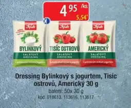 Qanto Dressing Bylinkový s jogurtem, Tisíc ostrovů, Americký nabídka