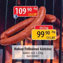 Qanto Nakup Fotbalová klobása nabídka