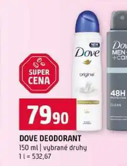 Terno DOVE DEODORANT 150 ml vybrané druhy nabídka