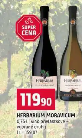 Terno HERBARIUM MORAVICUM 0,75l víno přívlastkové vybrané druhy nabídka