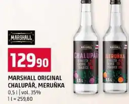 Terno MARSHALL ORIGINAL CHALUPÁŘ, MERUŇKA 0,5l vol. 35% nabídka
