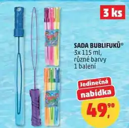 Penny Market SADA BUBLIFUKŮ, 3x 115 ml, různé barvy, 1 balení nabídka