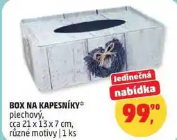 Penny Market BOX NA KAPESNÍKY plechový, cca 21 x 13 x 7 cm, různé motivy, 1 ks nabídka