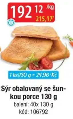 Qanto Sýr obalovaný se šun- kou porce nabídka
