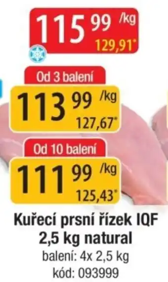 Qanto Kuřecí prsní řízek IQF nabídka