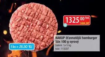 Qanto NAKUP šťavnatější hamburger syrový nabídka