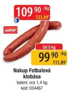 Qanto Nakup Fotbalová klobása nabídka