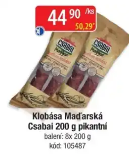 Qanto Klobása Maďarská Csabai pikantní nabídka