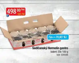 Qanto Sedlčanský Hermelín gastro nabídka