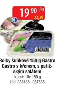 Qanto Rolky šunkové Gastro Gastro s křenem, s paříž- ským salátem nabídka