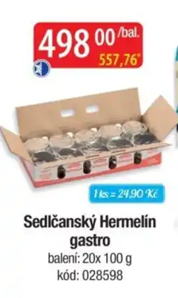 Qanto Sedlčanský Hermelín gastro nabídka