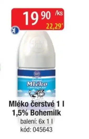 Qanto Mléko čerstvé 1,5% Bohemilk nabídka