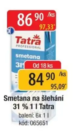 Qanto Smetana na šlehání 31 % Tatra nabídka