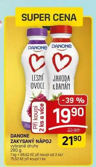 DANONE ZAKYSANÝ NÁPOJ vybrané druhy