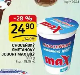 Flop Choceňská Mlékárna Choceňský smetanový jogurt max bílý nabídka
