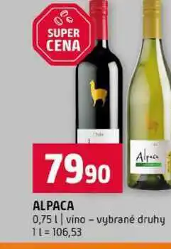 Terno ALPACA 0,75l vino vybrané druhy nabídka