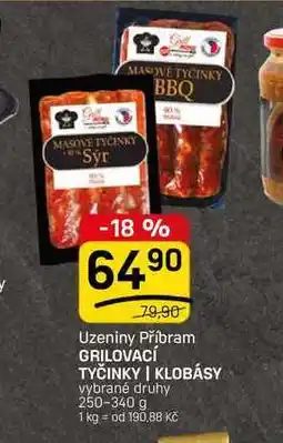 Flop GRILOVACÍ TYČINKY | KLOBÁSY vybrané druhy nabídka