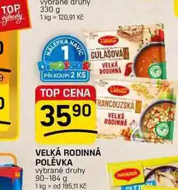 Flop VELKÁ RODINNÁ POLÉVKA vybrané druhy nabídka