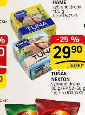 Flop TUŇÁK NEKTON vybrané druhy 80 g/PP nabídka