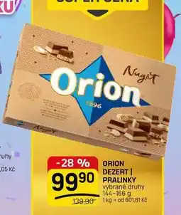 Flop ORION DEZERT PRALINKY vybrané druhy nabídka