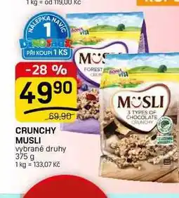 Flop Crunchy Müsli nabídka