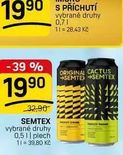 Flop SEMTEX vybrané druhy 0,5l, plech nabídka