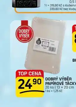 Flop DOBRÝ VÝBĚR PAPÍROVÉ TÁCKY 20 ks 13 x 20 cm nabídka