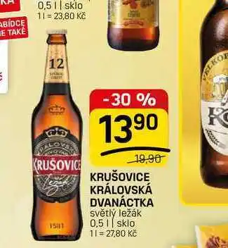 KRUŠOVICE KRÁLOVSKÁ DVANÁCTKA světlý ležák