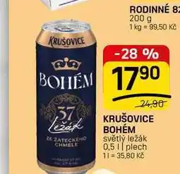Flop KRUŠOVICE BOHÉM světlý ležák 0,51 plech nabídka
