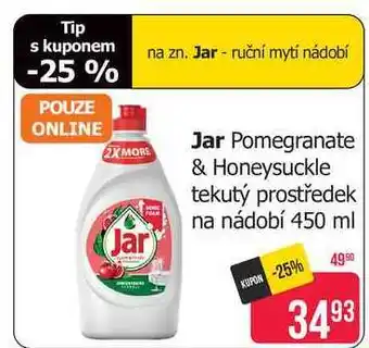 Jar Pomegranate & Honeysuckle tekutý prostředek na nádobí