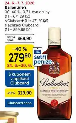 Tesco Ballantine's 30-40 % nabídka