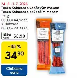 Tesco Tesco Kabanos s vepřovým masem nabídka