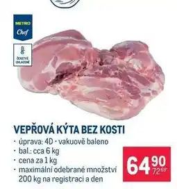 Makro Vepřová kýta bez kosti nabídka