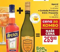 Billa Aperol + Contello Prosecco D.O.C. Frizzante nabídka