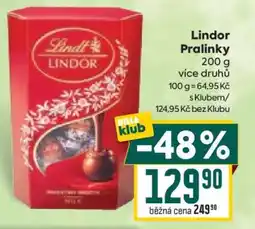Billa Lindor pralinky nabídka