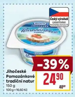 Billa Jihočeské Pomazánkové tradiční natur nabídka