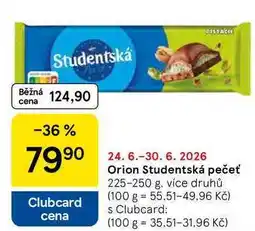 Tesco Orion Studentská pečeť, 225-250 g, více druhů nabídka