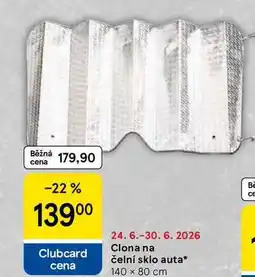 Tesco Clona na čelní sklo auta, 140 x 80 cm nabídka