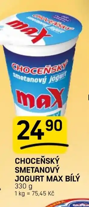 Flop Choceňský smetanový jogurt max bílý nabídka