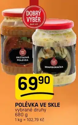 Flop Polévka ve skle nabídka