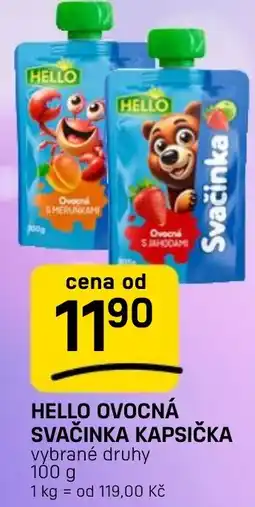 Flop Hello ovocná svačinka kapsička nabídka