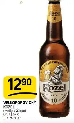 Flop Velkopopovický kozel světlé výčepní nabídka