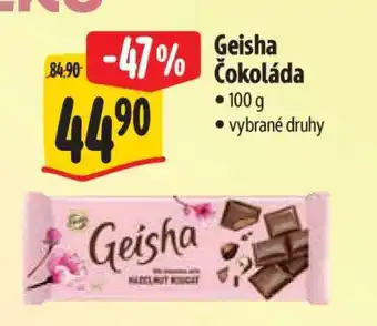Albert Geisha čokoláda nabídka