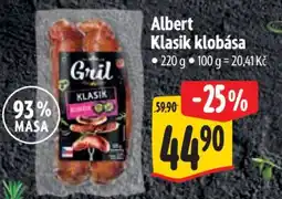 Albert Albert Klasik klobása nabídka